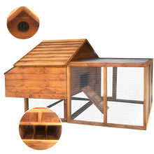 Load image into Gallery viewer, Chicken Coop with Nesting Boxes and Run