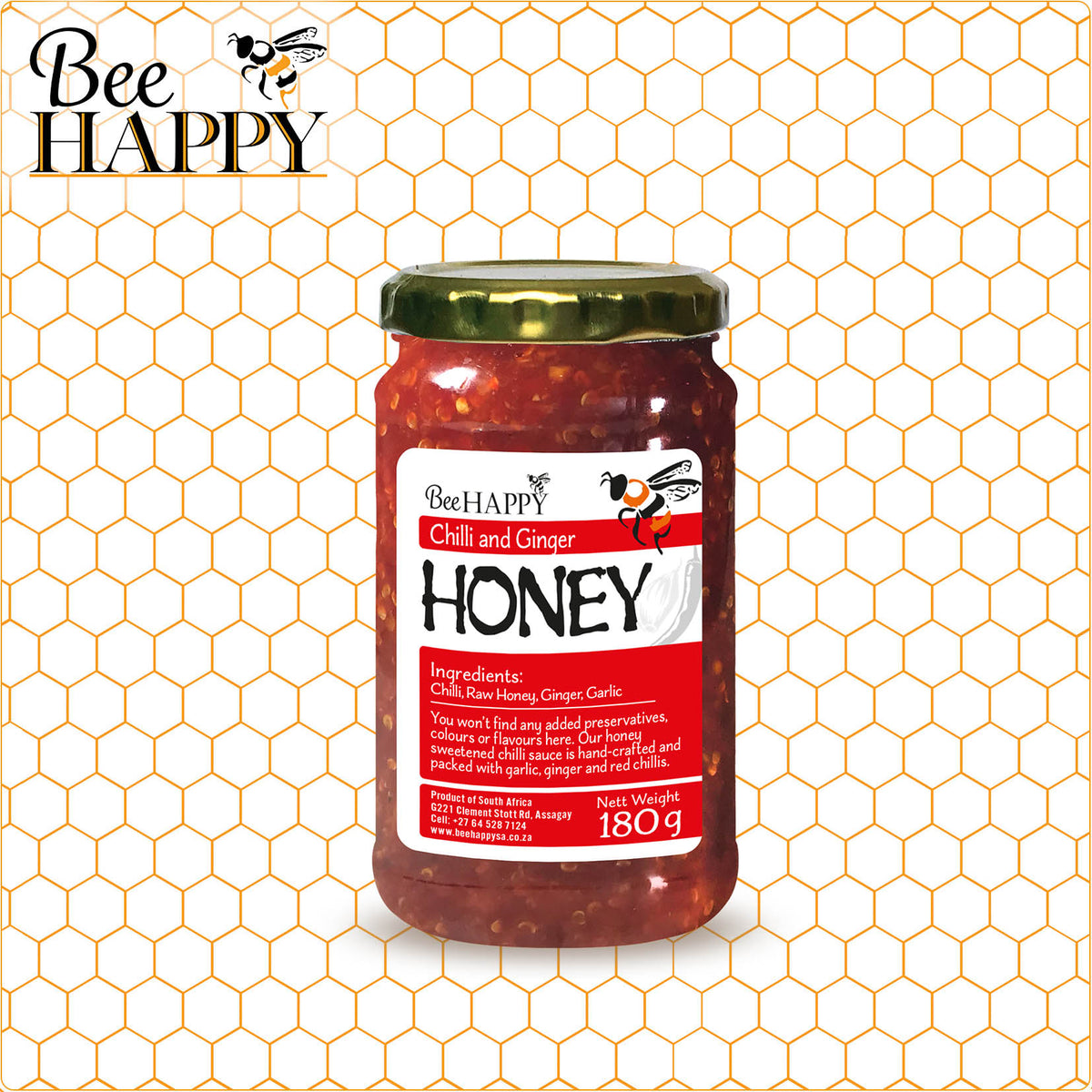 Chilli Honey 180g Bee Happy Beekeeping