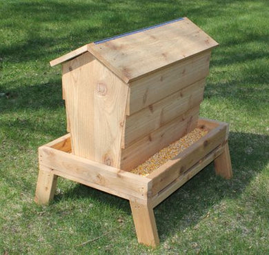 Wooden Chicken Feeder