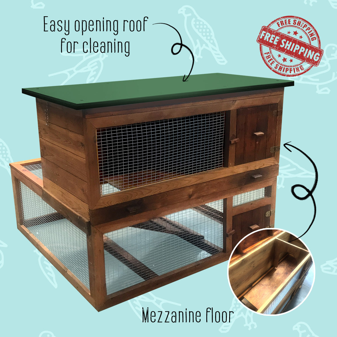 Diy Rabbit Side By Side Rabbit Hutch COZIWOW Wooden Rabbit Hutch