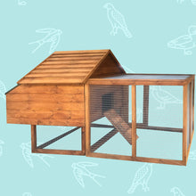 Load image into Gallery viewer, Chicken Coop with Nesting Box and Run
